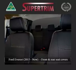 Front & Rear seat covers fit Ford Everest (2015-now) waterproof premium neoprene - Bild 1 von 12