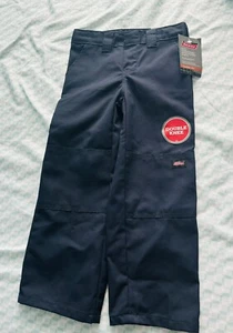 Dickies Boys Pants Double Knee Multi-use Pocket School Uniform 5 Navy - Picture 1 of 5