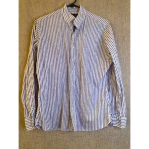 Essex English Equestrian Show Striped Button Down Cotton Blend Made in USA 42 - Picture 1 of 8