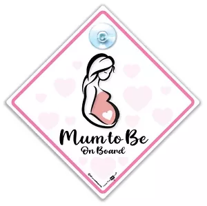 Mum to Be Sign, Bump On Board Sign, Pregnant Lady Sign, New Mum Sign, Baby Sign - Picture 1 of 1