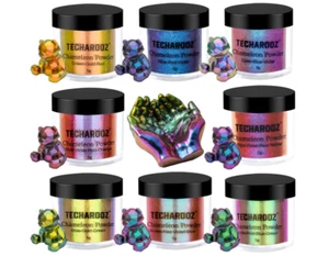 Mica Powder 8 Color Shift Mica Powder, Holographic Glitter for UV & Epoxy Resin - Picture 1 of 7