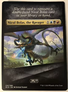 MTG Nicol Bolas, the Ravager Core Set 2019 CH1/280 Regular Token - Picture 1 of 1