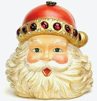 BOLSO CLUTCH TIMMY WOODS CRISTAL DORADO FIRMADO MINAUDIERE TALLADO SANTA 1X CLAUS Foto 1 de 4