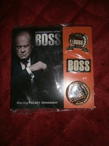  A STARZ ORIGINAL SERIES BOSS SET OF 3 PINS STARING KELSEY GRAMMER   - Picture 1 of 1