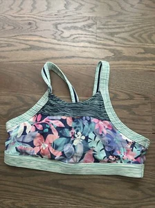 Athleta Girl Bikini Top Big Girls L 12 Surf's Up Bikini Top Lara Floral Multi - Picture 1 of 3