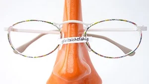 Ovale Metall Brille weiß bunt Rahmen Damen Herren Fassung Gestell  frame Gr M - Bild 1 von 4