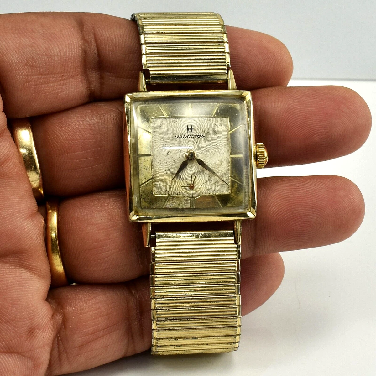 【新品電池】HAMILTON ベントン 6284 スクエア　腕時計 ゴールド 新品電池】HAMILTON ベントン 6284 スクエア 腕時計 ゴールド 楽天市場