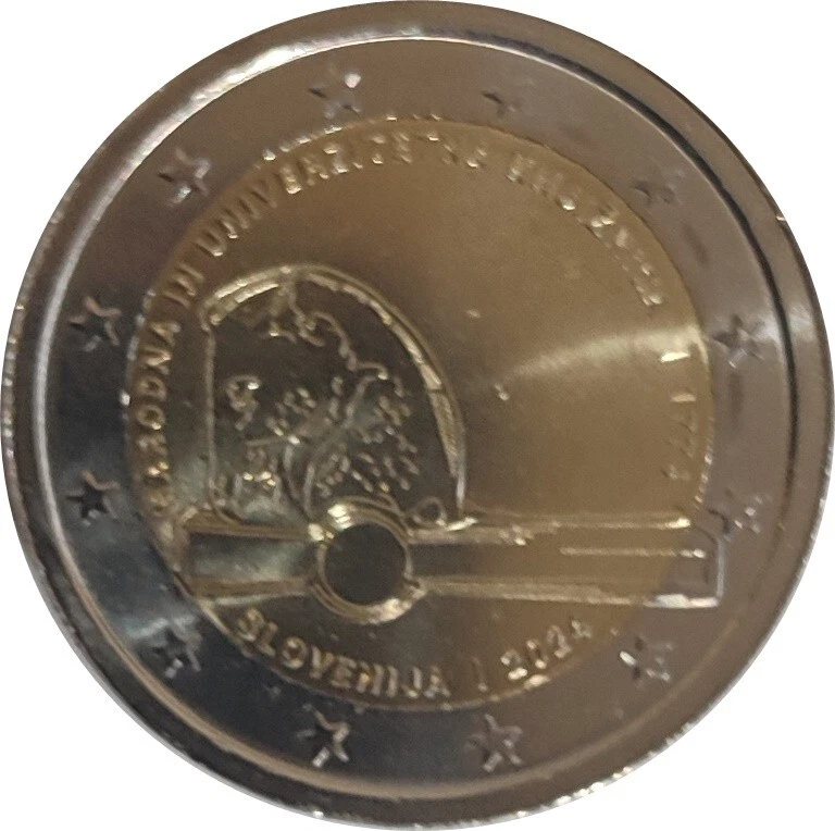 #RM# 2 EURO COMMEMORATIVE SLOVÉNIE 2024 - NATIONAL LIBRARY - Photo 1/1