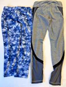 Girls Athleta legging size 12 lot of 2 1 long and 1 capri - Picture 1 of 2