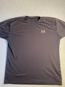 Under Armour T Shirt Size XL Heat Gear Black Short Sleeve Shirts - Picture 1 of 7