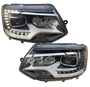Scheinwerfer Set für VW T5 09-15 H7 Halogen Volkswagen Led Tagfahrlicht Depo - Bild 1 von 9