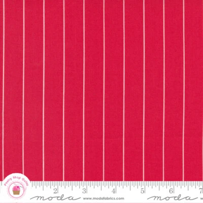 Moda MERRY LITTLE CHRISTMAS 55244 11 Red Stripe BONNIE & CAMILLE Quilt Fabric  - Image 1 of 4