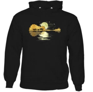 GUITAR HOODIE Electric Acoustic Bass Rock n Roll Band Music Reflection Drum - Picture 1 of 2