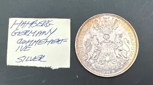 Rare German Deichstrasse in Hamburg Silver Medal 30.3g Silver - Picture 1 of 4