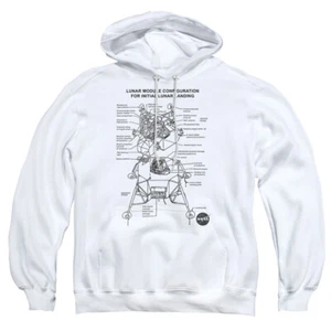 Sudadera con Capucha Pullover "Diagrama del Módulo Lunar" de la NASA, Sudadera o Camiseta Manga Larga - Imagen 1 de 9