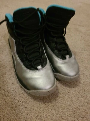 Nike Air Jordan 10 Retro 30th Lady Liberty 705179-045 Size 4.5 Youth Silver  - Image 1 of 4