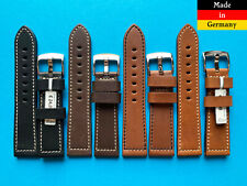 Monaco Watch Band 24 26mm Snow Calf Soft Braun Black Made in Germany