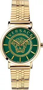 Versace VEK400921 V-Essential grün gold Edelstahl Armband Uhr Damen NEU - Bild 1 von 8