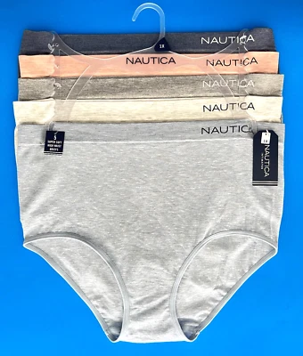 5 pares de bragas calzoncillos 1X,2X,3X Nautica NT6547 súper suaves cintura alta calce elástico Foto 1 de 4