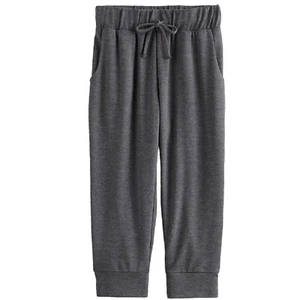 Mudd Big Girl's Soft Knit Capri Jogger Gray - Small 7/8 - NWT - Picture 1 of 3