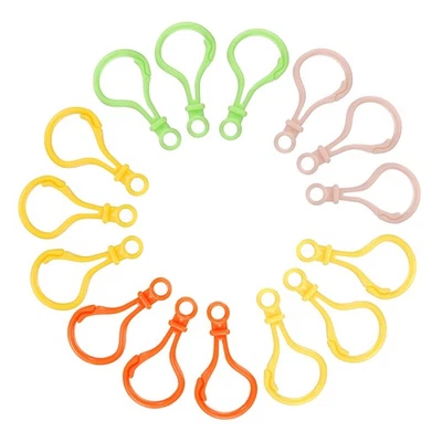 150 Pcs Plastic Lobster Claw Clasps Snap Lanyard Clip Hooks, Yellow Colors Foto 1 de 4