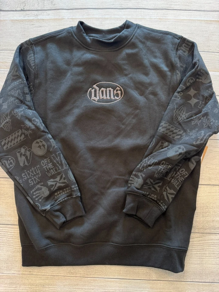 Vans Sweatshirt Kids Youth Boys M 10-12 New Mixed Lot Crew Black Skate Pullover - Image 1 of 4