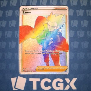 Pokemon - Lance (Secret) - 206/195 - SWSH12: Silver Tempest - Holo - Secret R NM - Picture 1 of 1