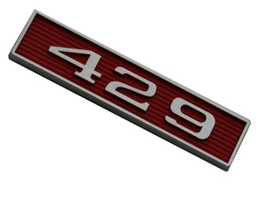 1 pieza 429 emblema 429ci bloque 7,0 L capó motor cuchara insignia coche calcomanía cromo rojo - Imagen 1 de 5