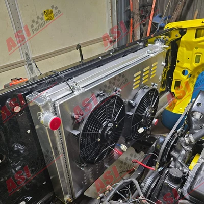 4 Row Radiator Shroud Fan For Chevy 1973-1991 Custom Deluxe Truck Suburban NEW Foto 1 de 4