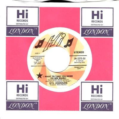SYL JOHNSON:  I WANT TO TAKE YOU HOME ..  "DJ COPY" STEREO/MONO .. 45 RPM 9164 Foto 1 de 3