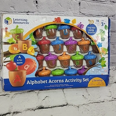 Conjunto de atividades ALPHABET ACORNS *completo* recursos de aprendizagem carta correspondente com caixa - Imagem 1 de 4