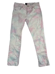 Gap Kids Girls Super Skinny Pink , White, & Blue Tie Dye Denim Jeans Size 10 - Picture 1 of 6