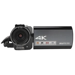 Digital Camcorder 30X Zoom 4K 30FPS 270° Rotating 3.5in IPS Touchscreen Anti NEW - Afbeelding 1 van 12