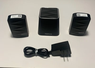 MeshForce Whole Home Mesh WiFi System M3 / Plus (2) M3 Dot Extenders, Black - Image 1 of 4