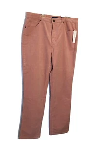 NWT TALBOTS High Waist Straight Leg Corduroy Pants~ Women's Size12 Slimming Rose - Picture 1 of 9