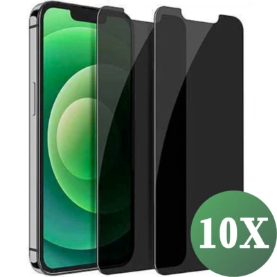 10X For iPhone 14 13 12 11 XR 8 Privacy Anti-Spy Tempered GLASS Screen Protector - Image 1 of 4