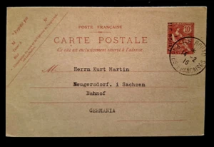 Fr. Tarjeta de papelería postal de carretera de Siria 1916 10c. Tarjeta rara usada - Imagen 1 de 1