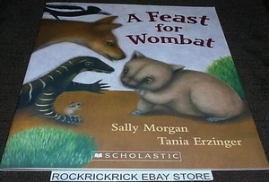 A FEAST FOR WOMBAT (SALLY MORGAN) 2017 LARGE BOOK 26cm X 22cm (BRAND NEW) - Foto 1 di 6
