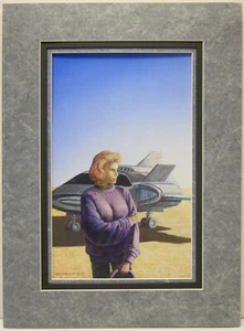 Test Pilot by David Lee Anderson Original Acrylic Painting Triple Matted - Picture 1 of 1