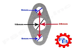 T3 T4 Turbo Oil drain gaskets 38 MM Bolt Center to Center Qty 10 - Foto 1 di 3