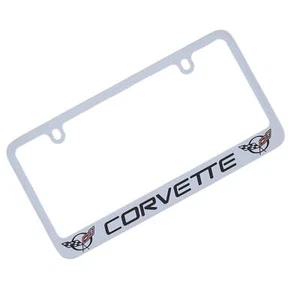 Corvette C5 Logo License Plate Frame (Chrome) - Picture 1 of 4