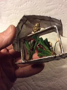 ANTIGUA CASA DE JARDÍN ALEMANA SEBNITZ ADORNO DE NAVIDAD-ORIG. ETIQUETA ALEMANIA - Imagen 1 de 12