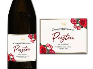 Etiqueta personalizada de botella de champán/prosecco felicitaciones - ideal - Imagen 1 de 3