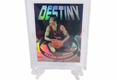 1997-98 Topps Chrome Allen Iverson Destiny Refractor BGS 4 Insert SP 76ers READ - Image 1 of 4