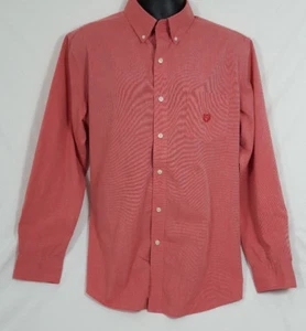 Chaps Herren orange pflegeleicht Knopfleiste Langarm Hemd Größe Large - Bild 1 von 5