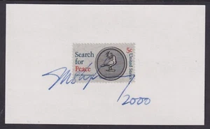 Jenny Shipley (1952-), neuseeländische Premierministerin, signierte Friedenssuche Stempel - Bild 1 von 1