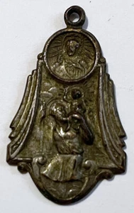 Colgante Medalla San Cristóbal De Colección Soy Católico Notificar a un Sacerdote En la Espalda - Imagen 1 de 2
