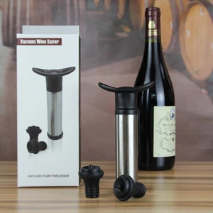 Wine Saver Pumpe mit 6 Vakuum Wein Stopfen Lebensmittelqualität Korken passen auf alle Weinflaschen - Bild 1 von 8