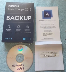 Acronis True Image 2018 For 3 Computers PC Backup Recovery Software w/ Disc, SN - Picture 1 of 7