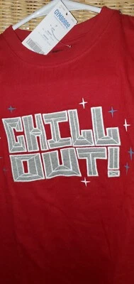 Nueva CAMISA GYMBOREE "CHILL OUT" talla 7 SUPER HERO Roja SS Camiseta Niño  Foto 1 de 2